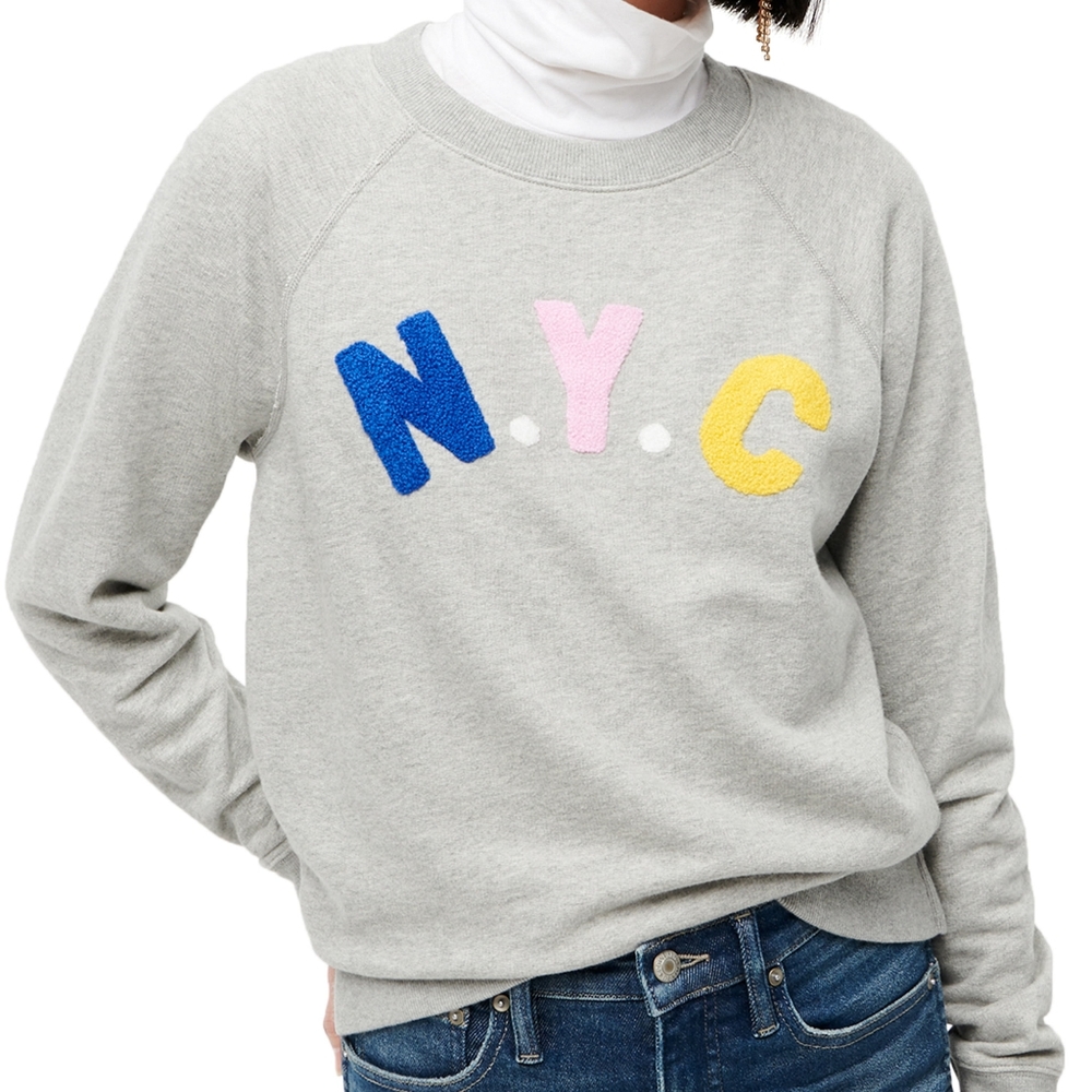 J Crew NYC Embroidered Sweatshirt